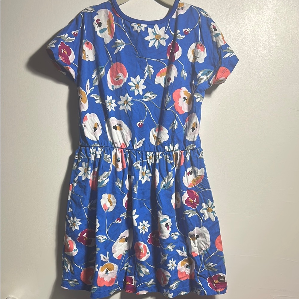 Floral Blue Kids Dress - Picture 4 of 4